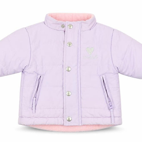 Bruin Girls Purple Puffer Jacket 3-6 Months Lined & Hooded