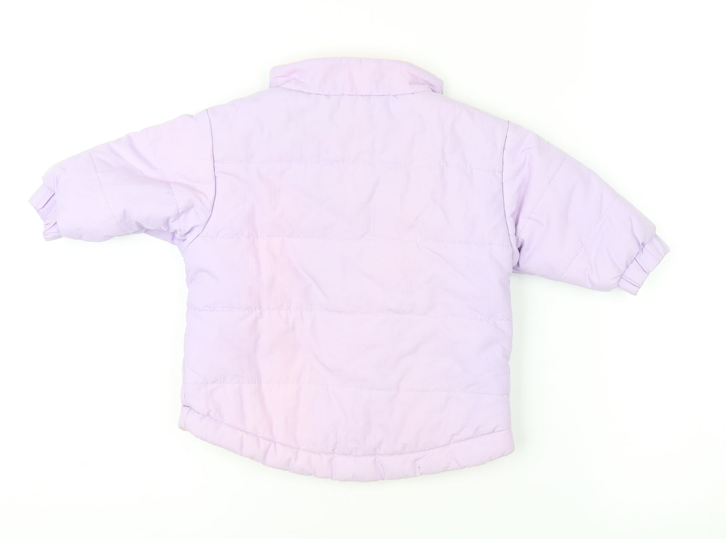 Bruin Girls Purple Puffer Jacket 3-6 Months Lined & Hooded