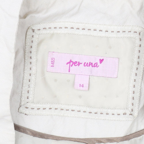 Marks and Spencer Women Beige 14 Per Una Jacket