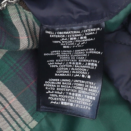 GANT Men's Blue Quilted Jacket, XL, Zip Closure