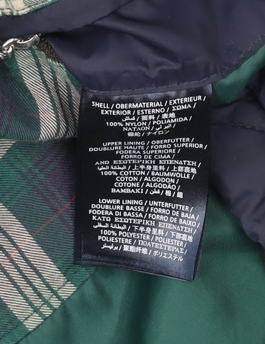 GANT Men's Blue Quilted Jacket, XL, Zip Closure