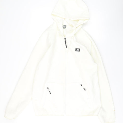 New Balance Men's White Medium Hooded Jacket