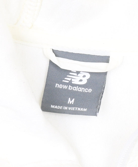 New Balance Men's White Medium Hooded Jacket