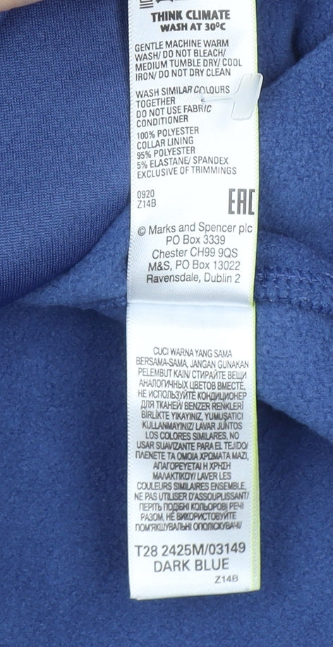 Marks and Spencer Men's Blue 2XL Fleece Jacket