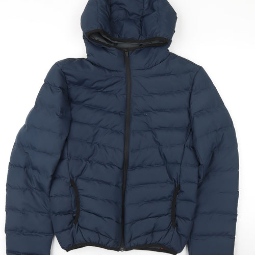 Brave Soul Women's Blue Puffer Jacket, Size S, Winter Essential