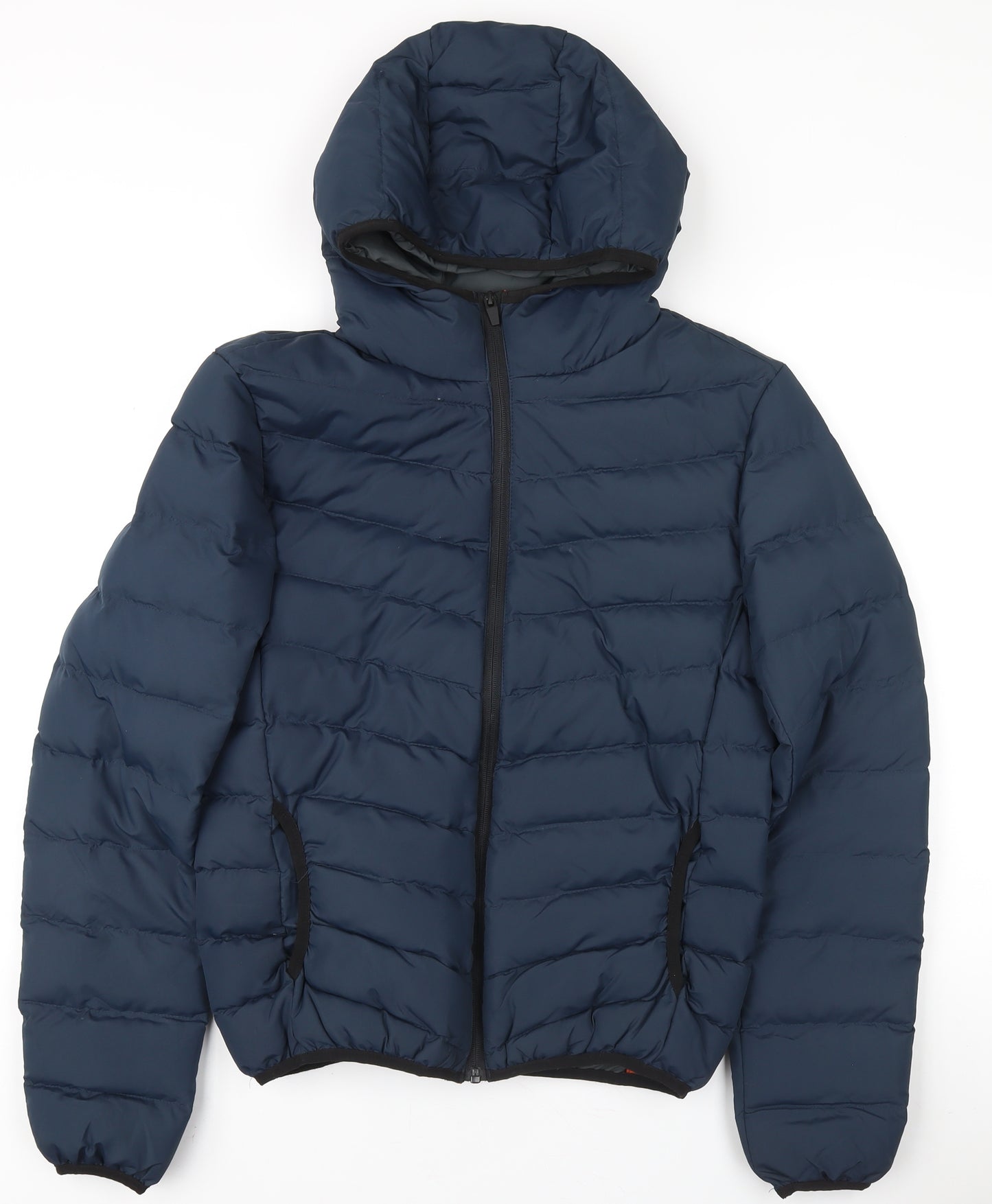 Brave Soul Women's Blue Puffer Jacket, Size S, Winter Essential