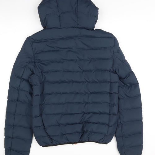 Brave Soul Women's Blue Puffer Jacket, Size S, Winter Essential