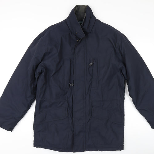 Savatini Mens Blue Mid-Length Casual Jacket S