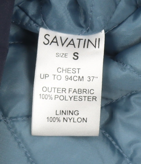 Savatini Mens Blue Mid-Length Casual Jacket S