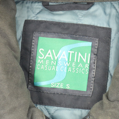 Savatini Mens Blue Mid-Length Casual Jacket S