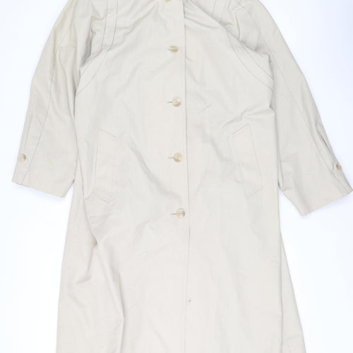 St Michael Women's Beige Long Coat Size 16 Vintage