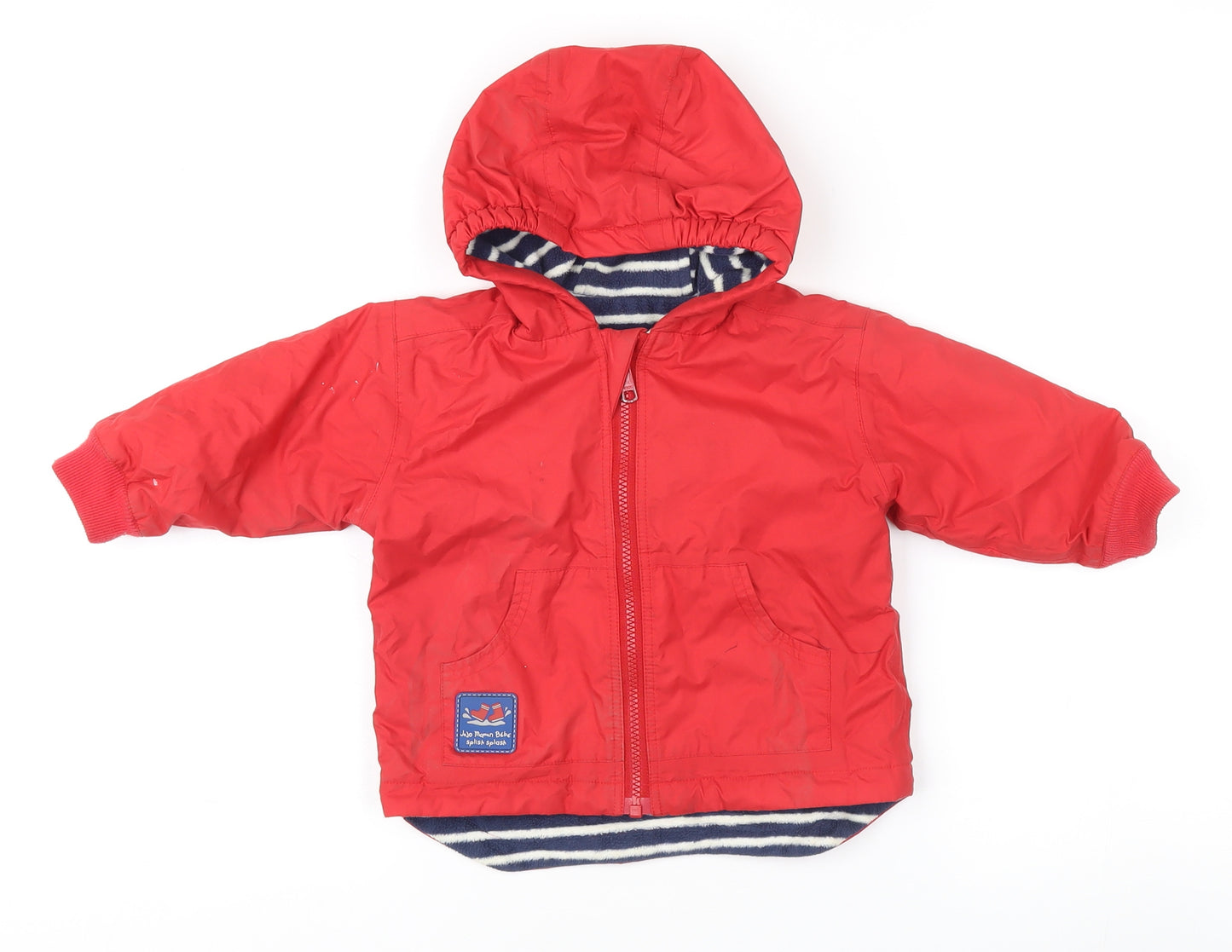 JoJo Maman Bébé Boys Red Puffer Jacket, Size 12-18 Months