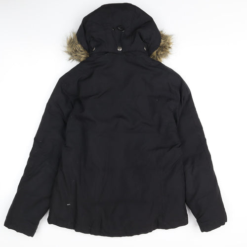 Alfani Women's Black Puffer Jacket with Hood, Size S