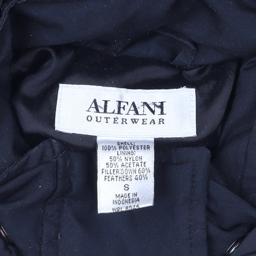 Alfani Women's Black Puffer Jacket with Hood, Size S