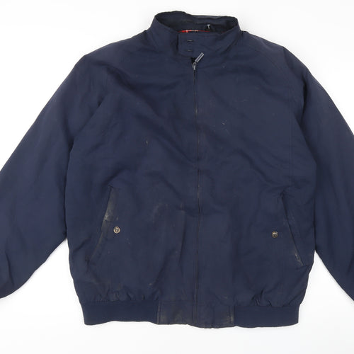 Carabou Men's Blue Bomber Jacket with Zipped Pockets