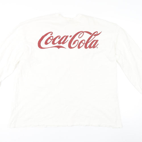 Zara Coca-Cola Unisex White T-Shirt Medium