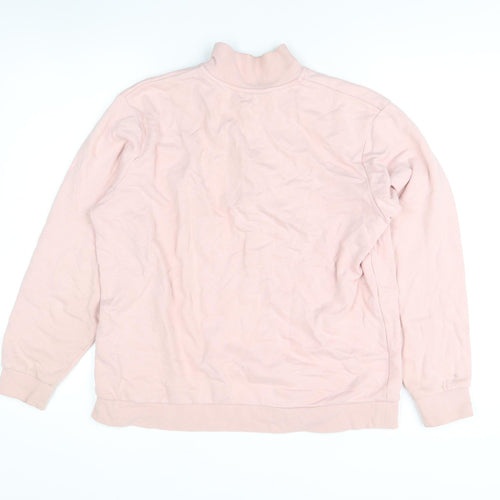Marks and Spencer Women's Pink Full Zip Mock Neck Jumper