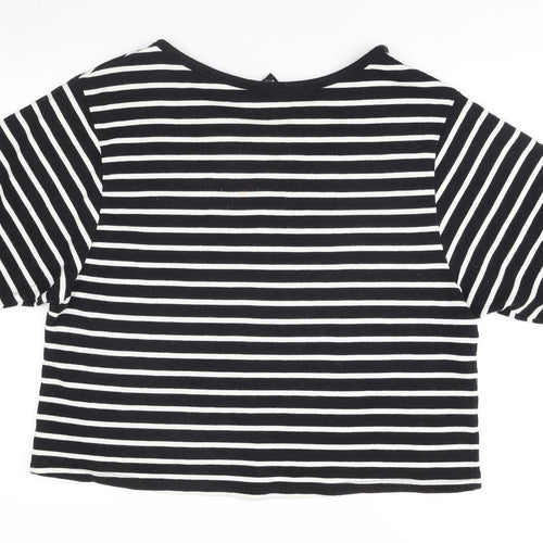BDG Women's Black Striped Pullover Jumper M