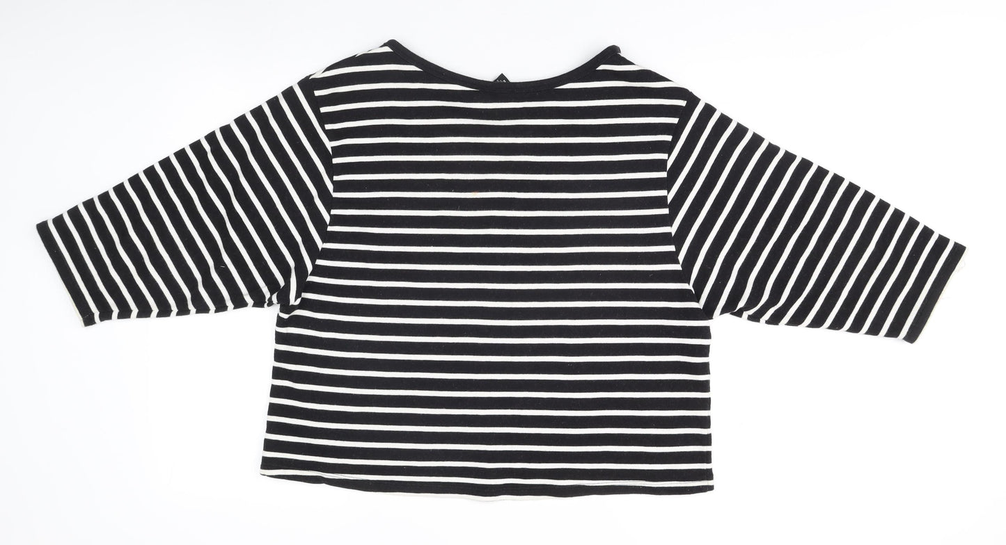 BDG Women's Black Striped Pullover Jumper M