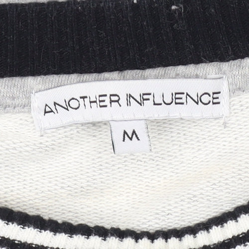 Another Influence Men's Grey Medium Pullover Crew Neck Jumper