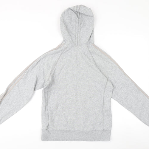 Adidas Women's Grey Pullover Jumper, Size 12, Hooded, Logo