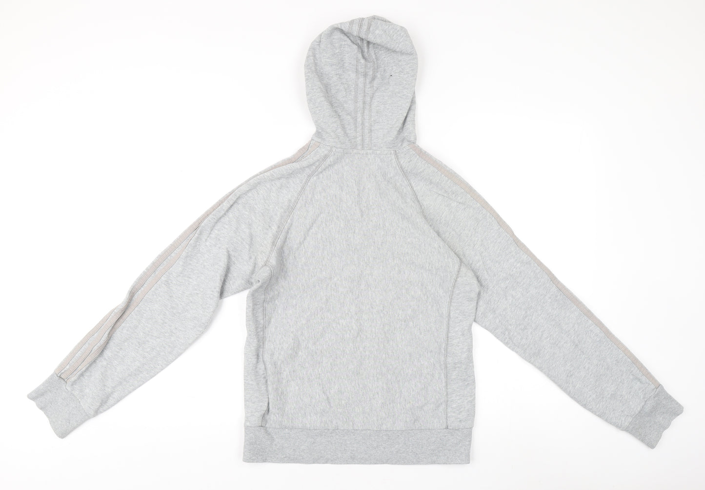 Adidas Women's Grey Pullover Jumper, Size 12, Hooded, Logo