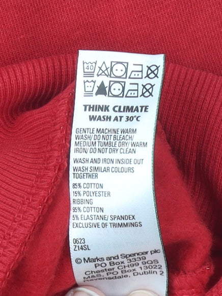 Marks and Spencer Boys Red Pullover Jumper 11-12 Years