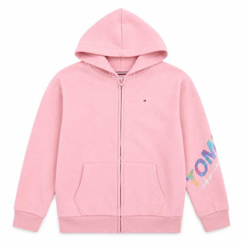 Tommy Hilfiger Girls Pink Hoodie Jacket Size 164