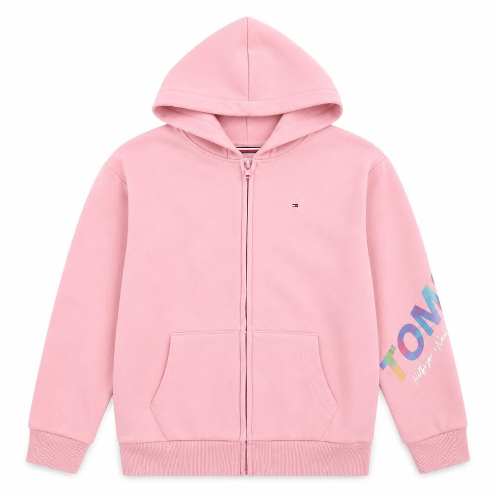 Tommy Hilfiger Girls Pink Hoodie Jacket Size 164