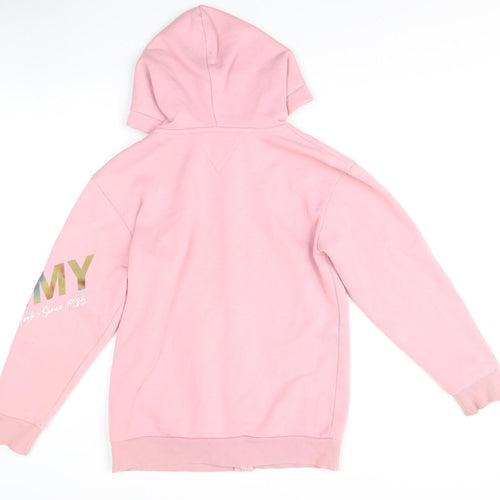 Tommy Hilfiger Girls Pink Hoodie Jacket Size 164
