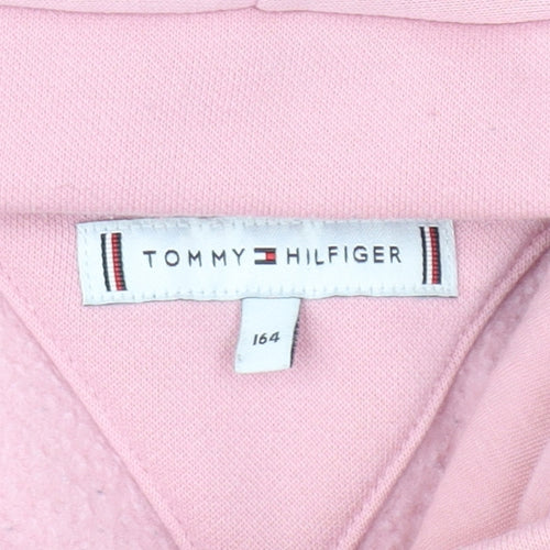 Tommy Hilfiger Girls Pink Hoodie Jacket Size 164