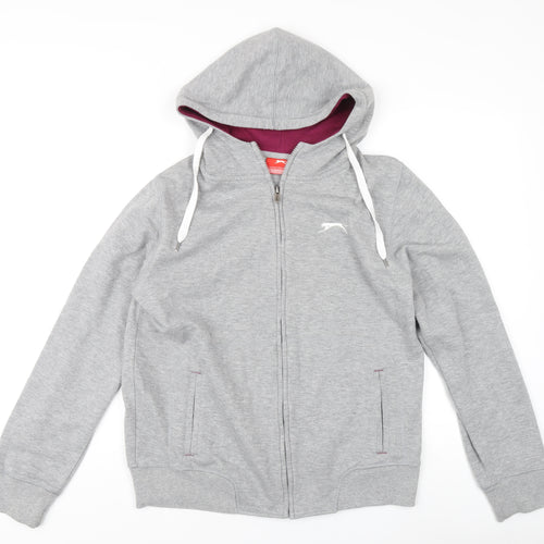 Slazenger Men's Grey Hooded Basic Jacket Size 16