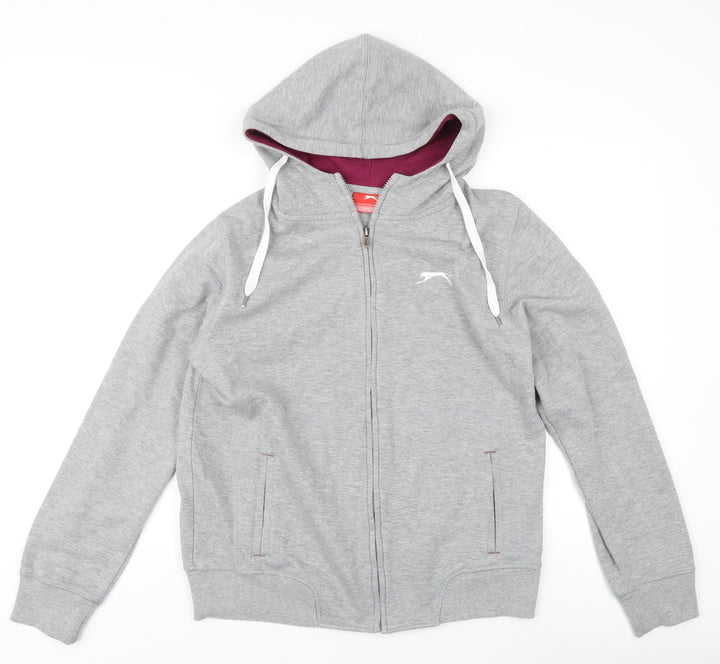 Slazenger Men's Grey Hooded Basic Jacket Size 16