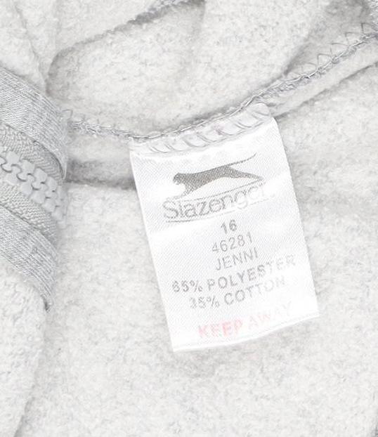 Slazenger Men's Grey Hooded Basic Jacket Size 16