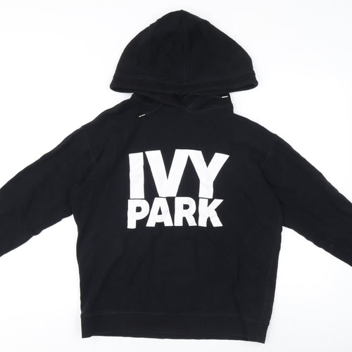 Ivy Park Women's Black Hooded Pullover Jumper