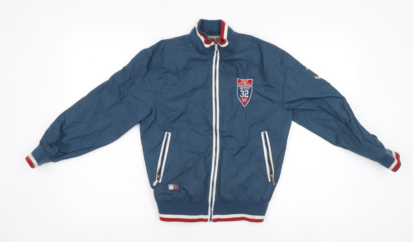 Scott & Fox Boys Blue Track Jacket, Size 10 Years