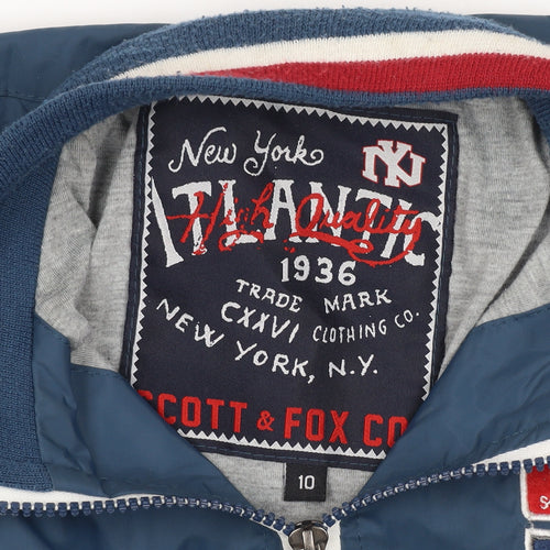 Scott & Fox Boys Blue Track Jacket, Size 10 Years