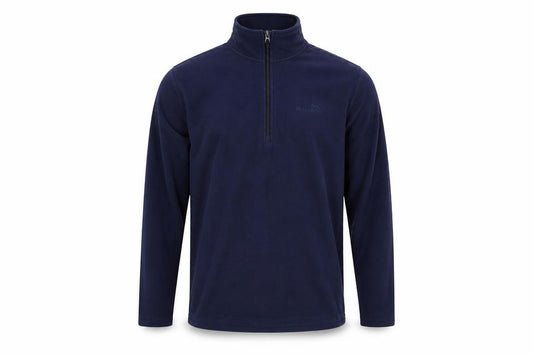 Front view of Peter Storm Men's Blue 1/4 Zip Fleece Jacket, size M