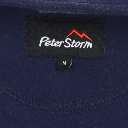 Peter Storm Men's Blue 1/4 Zip Fleece Jacket Size M