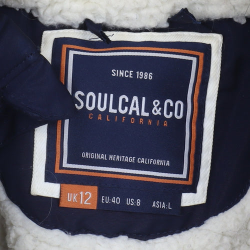 SoulCal & Co Women's Blue Puffer Jacket Size 12
