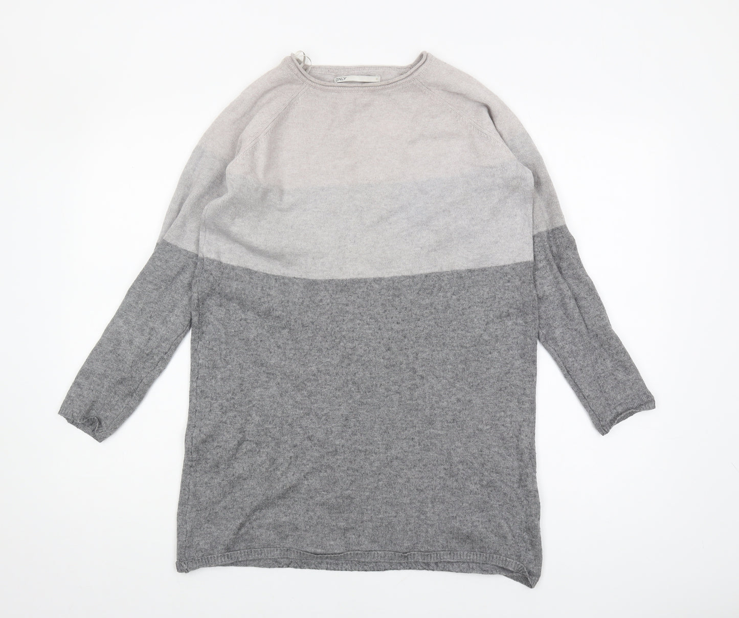 ONLY Women's Grey Pullover Jumper, S, Long Sleeve