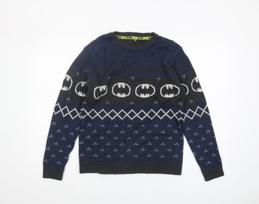 Marks and Spencer Boys' Blue Batman Jumper 13-14 Years