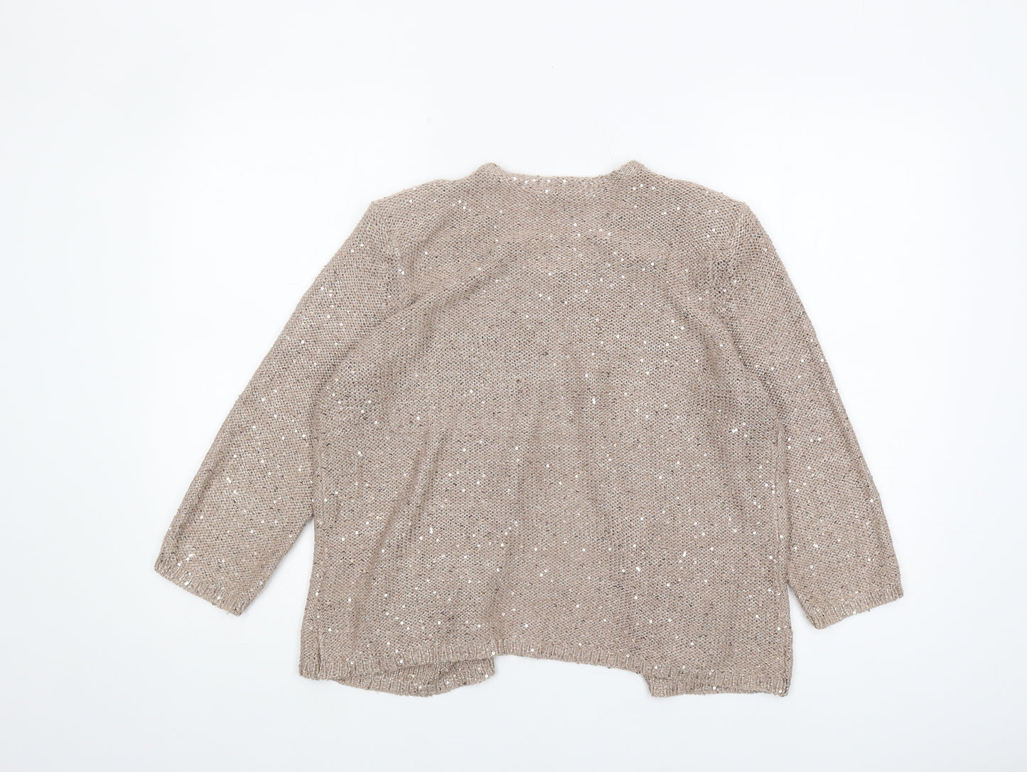Marks and Spencer Women's Gold Sequin Cardigan Size 14
