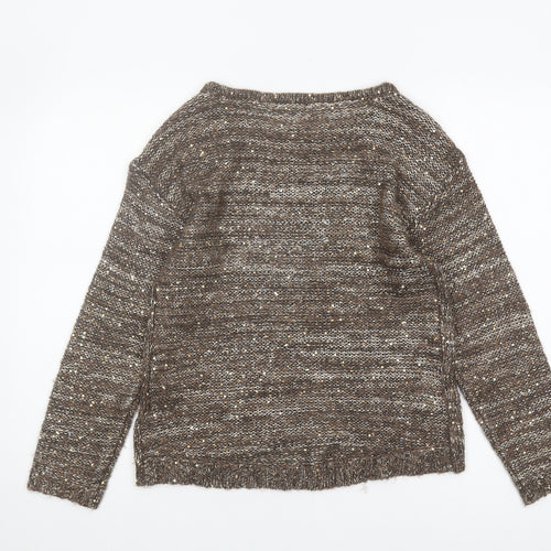 Rocha John Rocha Women's Brown Sequin Pullover Jumper Size 10