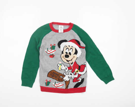 Disney Boys Multicoloured Christmas Jumper Size 7-8 Years