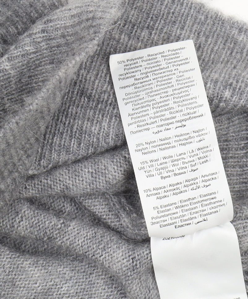 OBJECT Women's Grey Collared Jumper Dress L - Casual Style