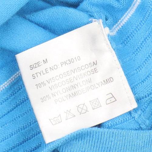 Bassini Women's Blue Pullover Jumper, Size M, Crew Neck