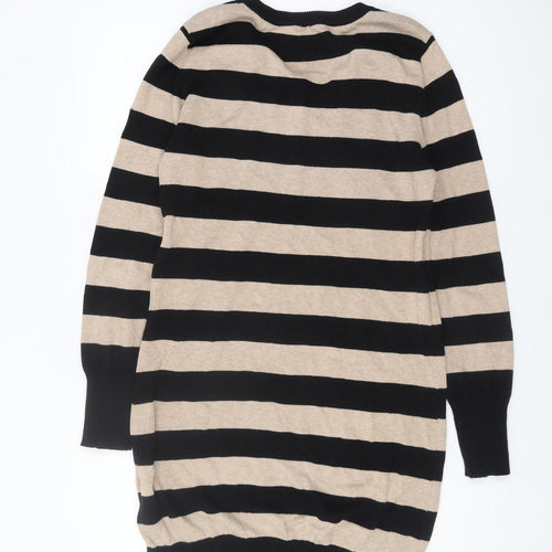 Seraphine Women's Black Beige Striped Pullover Jumper XS