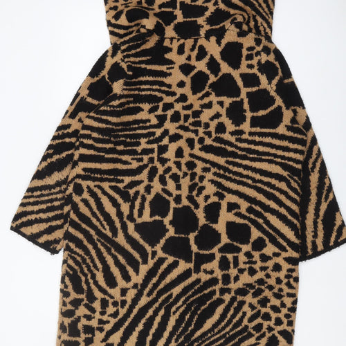 Capsule Women's Animal Print Cardigan, Size 16/18, Brown