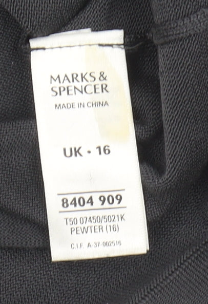 Marks and Spencer Women's Black Silk Cardigan Size 16
